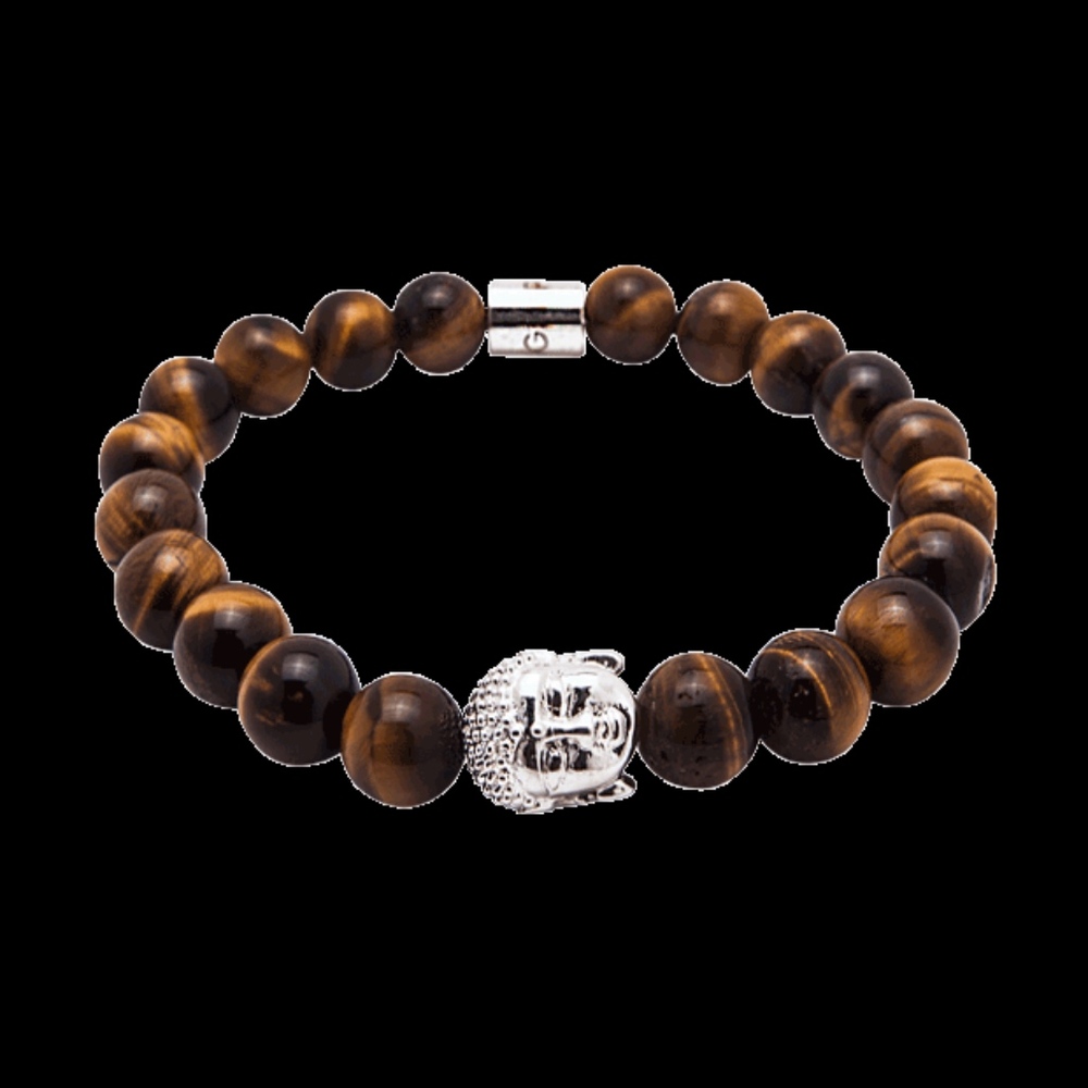FEW LEFT! Genuine Ylw Tiger Eye Buddha Bracelet